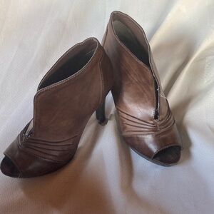 Maurices Dark Brown Open-Toe Heels